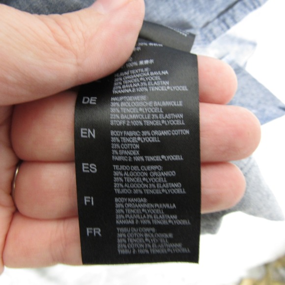 Kuhl Womens XS Tunic Shirt Dress Gray Chambray Button Down Roll Tab Sleeve - Picture 8 of 12